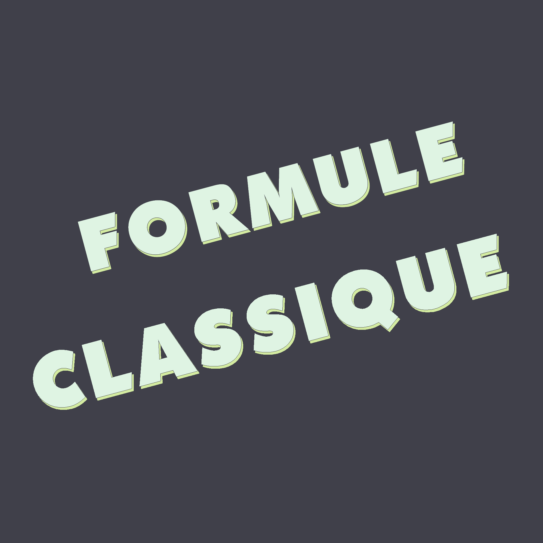 Formule classique